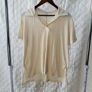 Jane + Delancey ribbed knit polo shirt